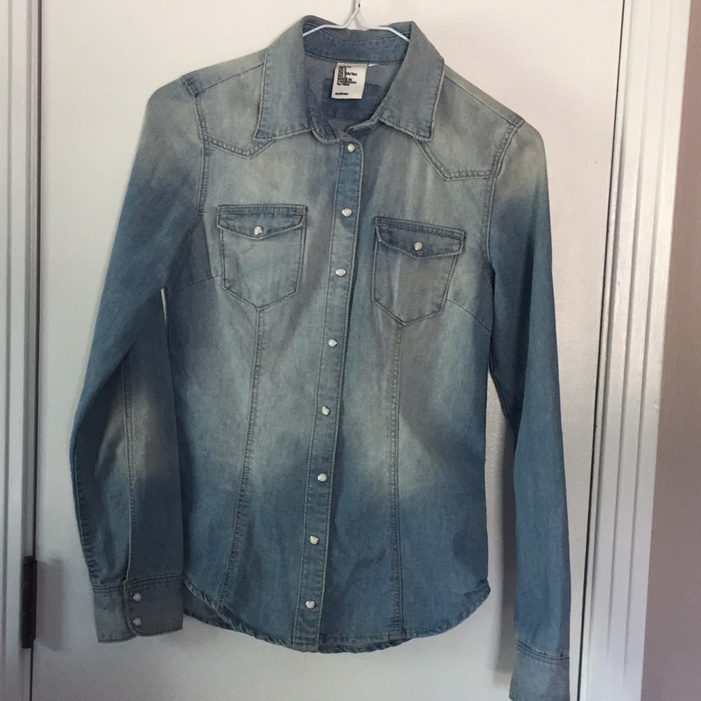 H&M Long Sleeve  Denim Shirt
